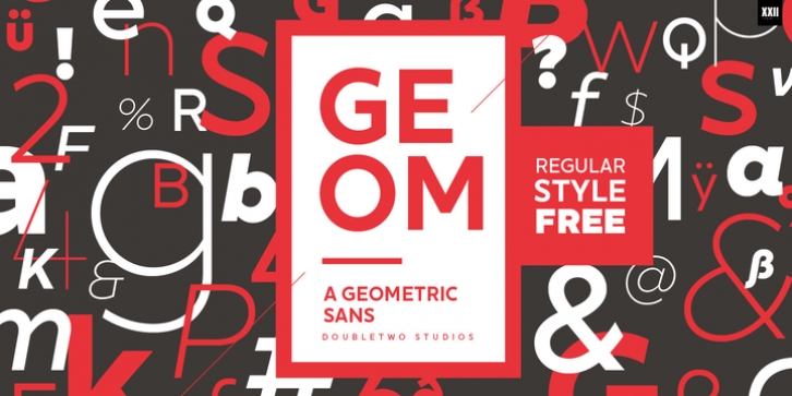 XXII Geom font preview