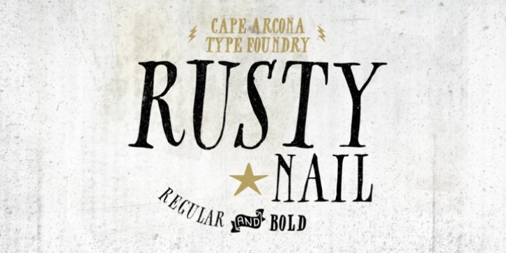 CA Rusty Nail font preview