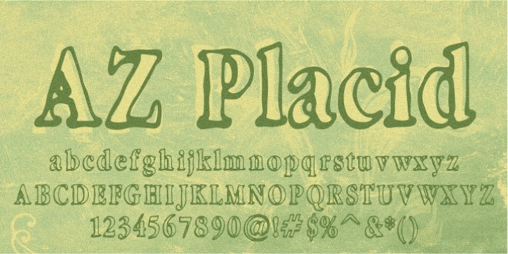 AZ Placid font preview