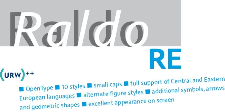 Raldo RE font preview
