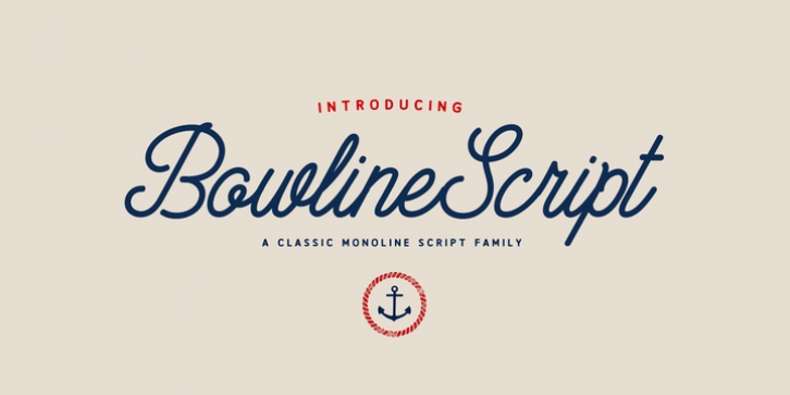 Bowline Script font preview