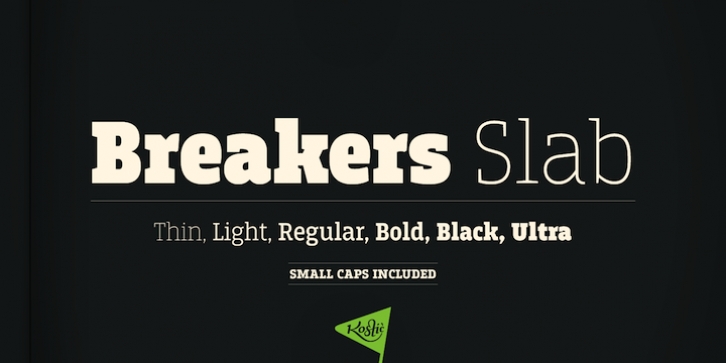 Breakers Slab font preview
