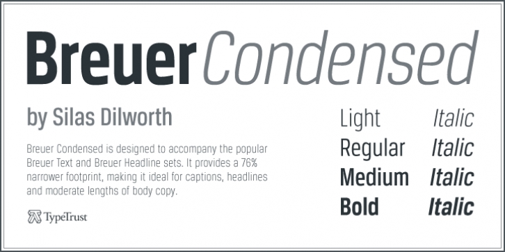 Breuer Condensed font preview