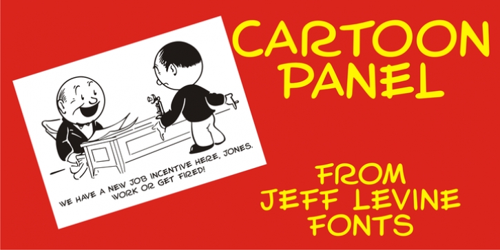 Cartoon Panel JNL font preview