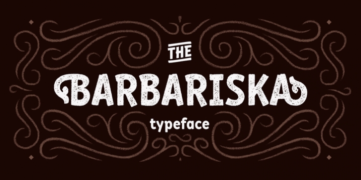 RF Barbariska font preview