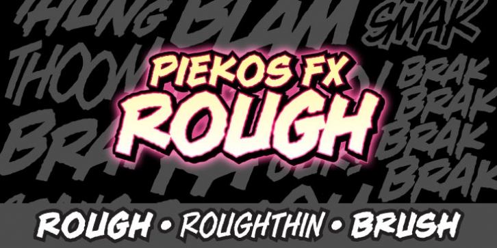 Piekos FX Rough BB font preview
