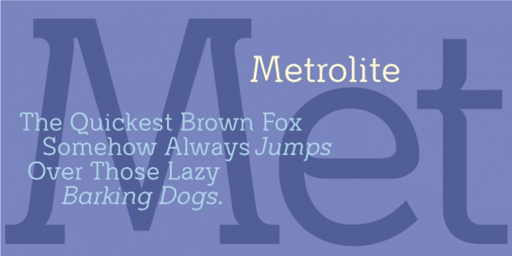 Metrolite font preview