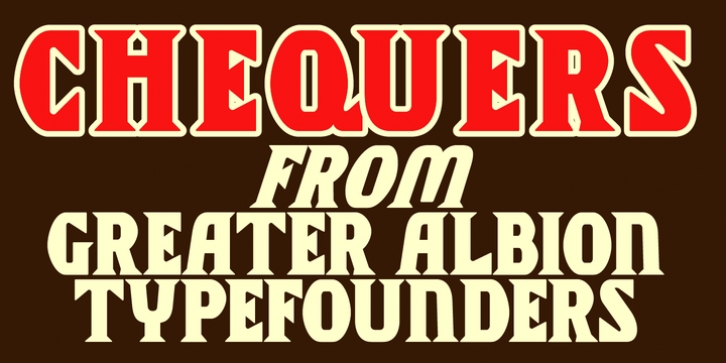 Chequers font preview