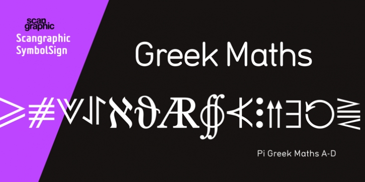 Pi Greek Maths font preview