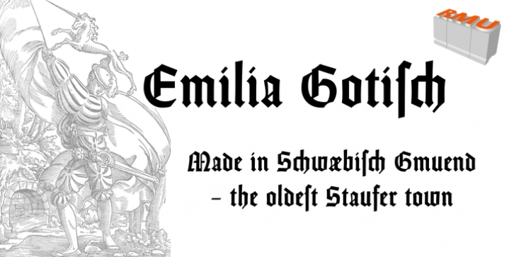 Emilia Gotisch font preview