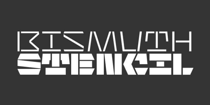 Bismuth Stencil font preview