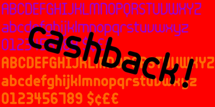 Cashback font preview