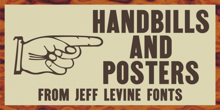 Handbills And Posters JNL font preview