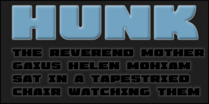 Hunk font preview