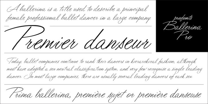 Ballerina Pro font preview