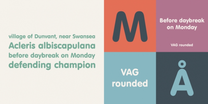 VAG Rounded BT font preview