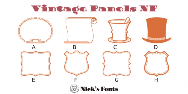 Vintage Panels NF font preview