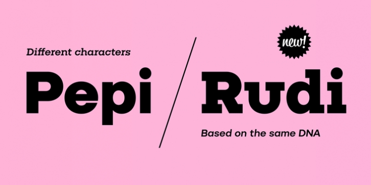 Pepi/Rudi font preview