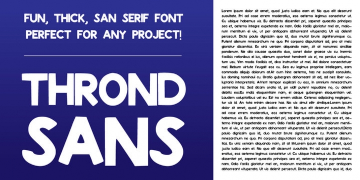 Thrond SANS font preview