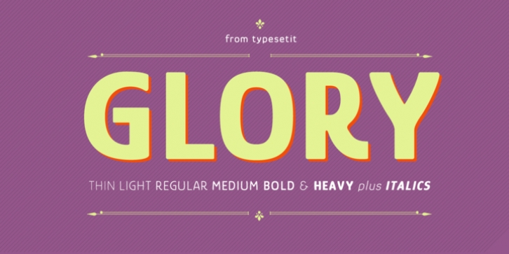 Glory font preview