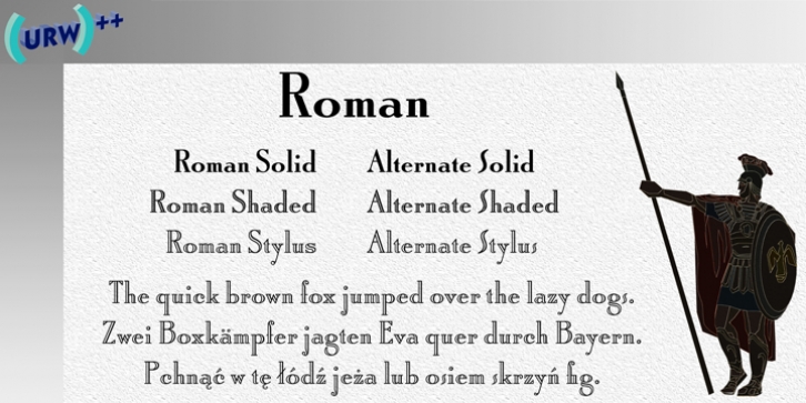 Roman Shaded font preview