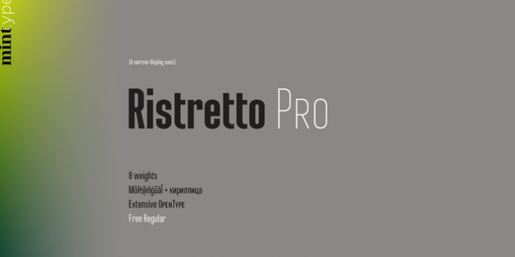 Ristretto Pro font preview
