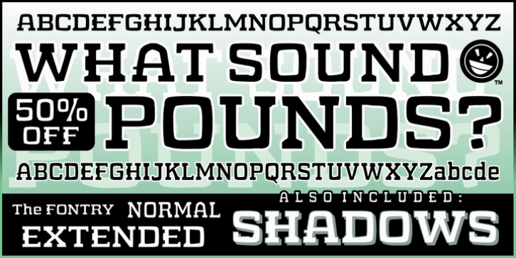 WHAT SOUND POUNDS? font preview