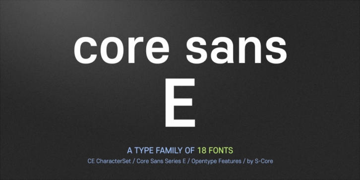 Core Sans E font preview