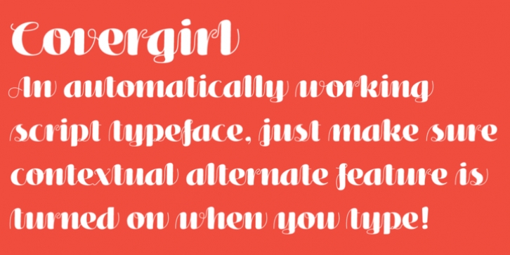 Covergirl font preview