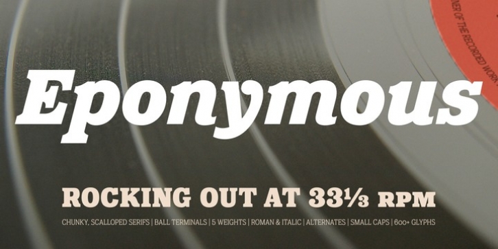 Eponymous font preview