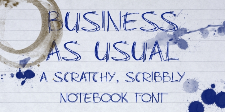 Business As Usual font preview