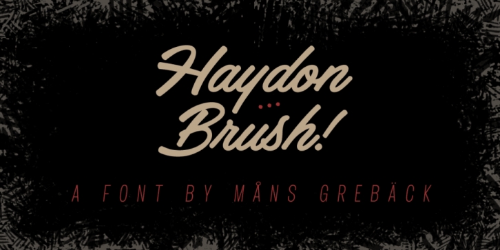 Haydon Brush font preview
