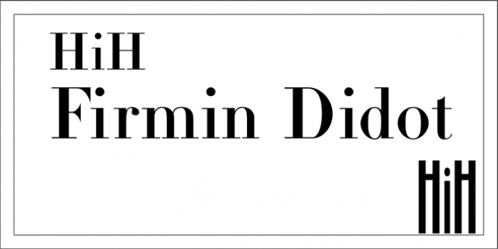 HiH Firmin Didot font preview