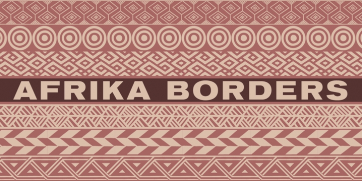 Afrika Borders font preview