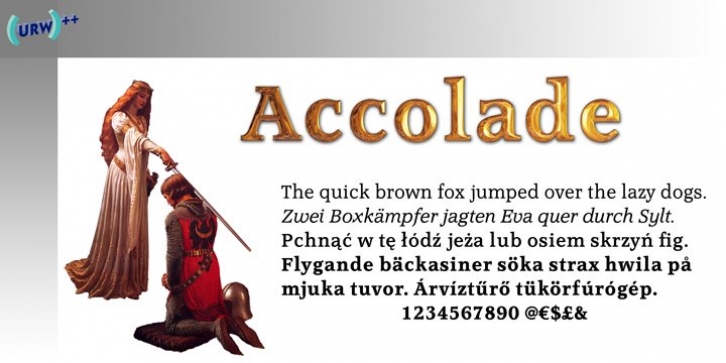 Accolade font preview