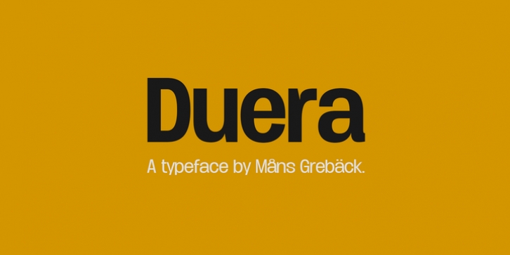 Duera font preview