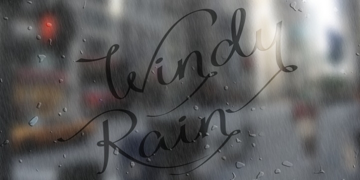 Windy Rain font preview