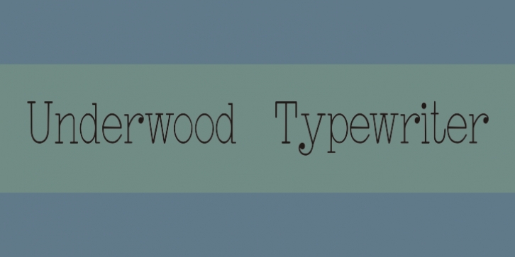 Underwood Typewriter font preview