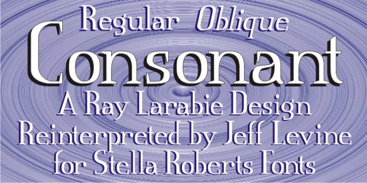 Consonant SRF font preview