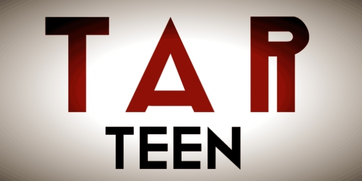Tar Teen font preview