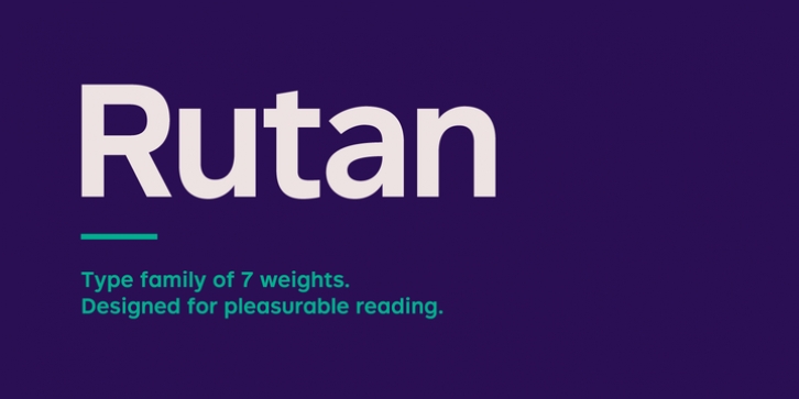 Rutan font preview