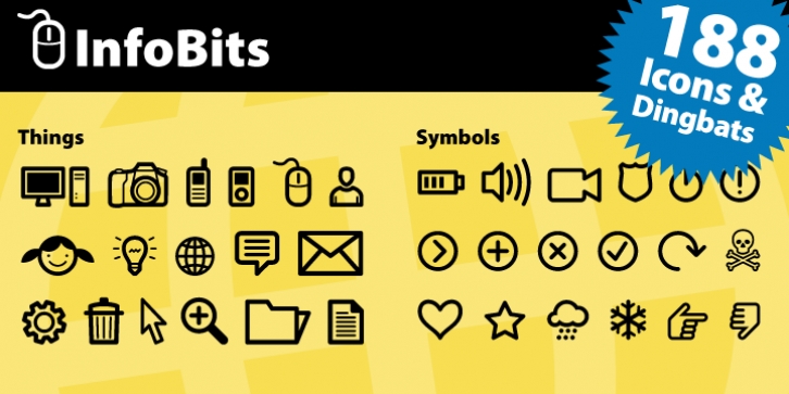 InfoBits font preview