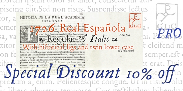 1726 Real Española font preview