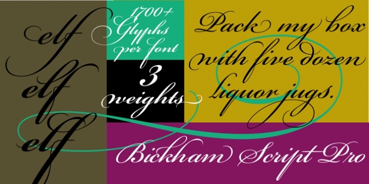 Bickham Script Pro font preview