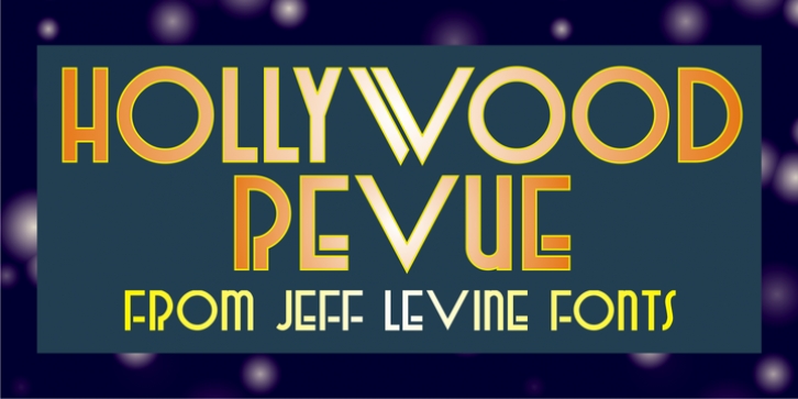 Hollywood Revue JNL font preview
