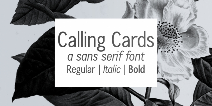 Calling Cards font preview
