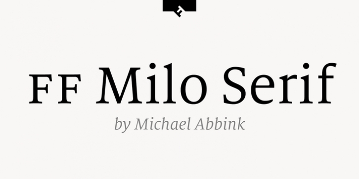 FF Milo Serif Pro font preview