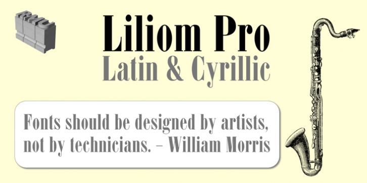 Liliom Pro font preview