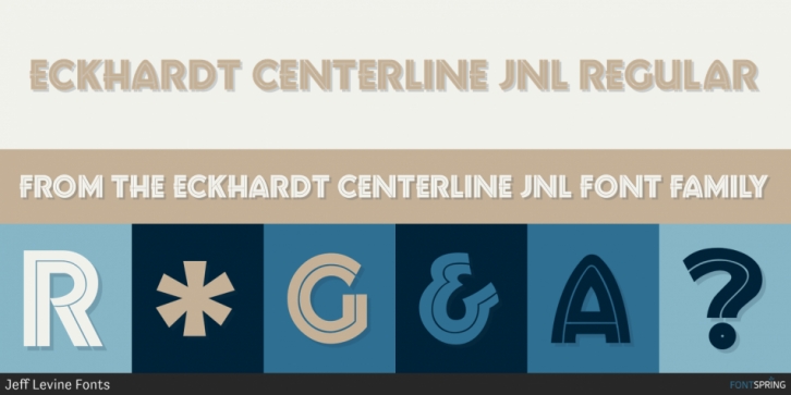 Eckhardt Centerline JNL font preview