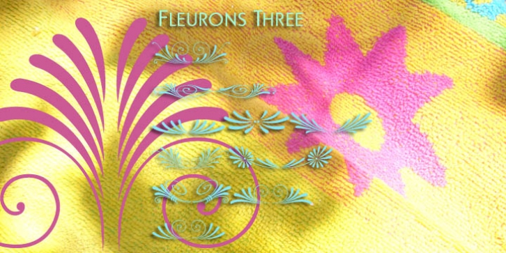 Fleurons Three font preview